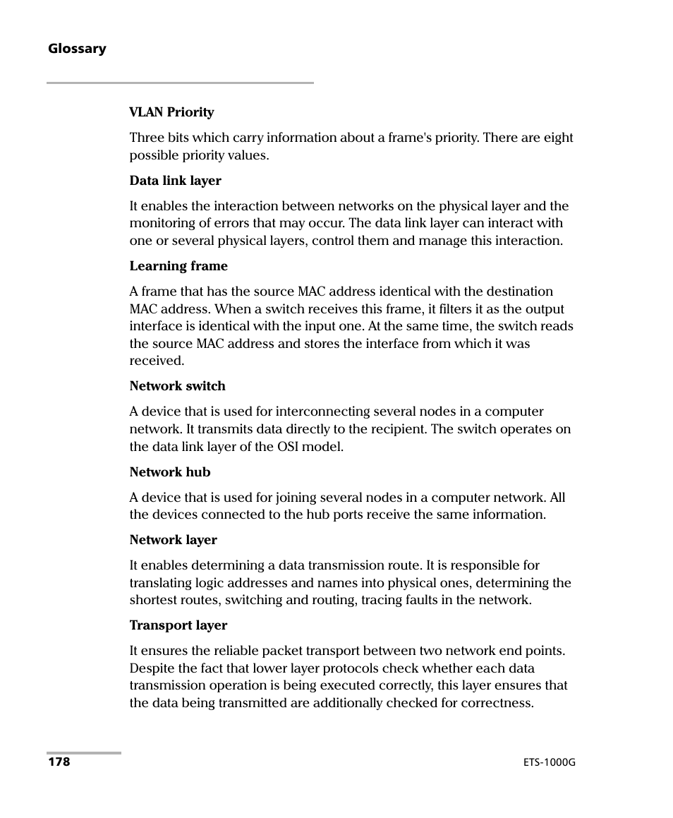 EXFO ETS-1000G User Manual | Page 188 / 195