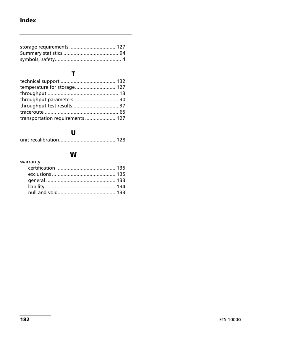 EXFO ETS-1000G User Manual | Page 192 / 195