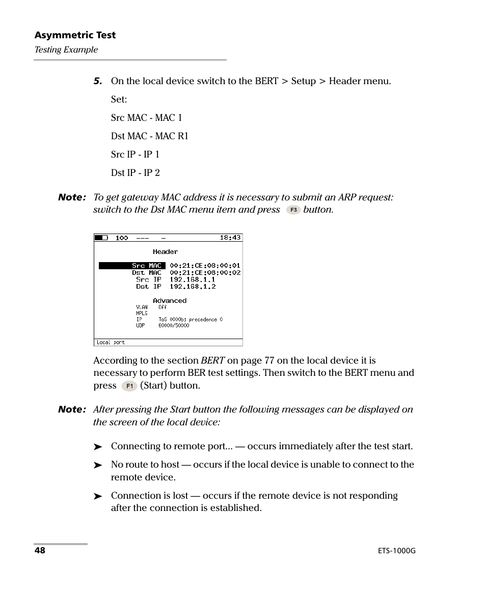 EXFO ETS-1000G User Manual | Page 58 / 195