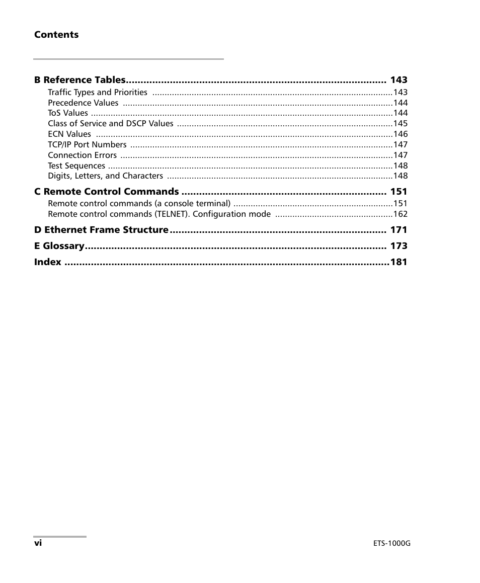 EXFO ETS-1000G User Manual | Page 6 / 195