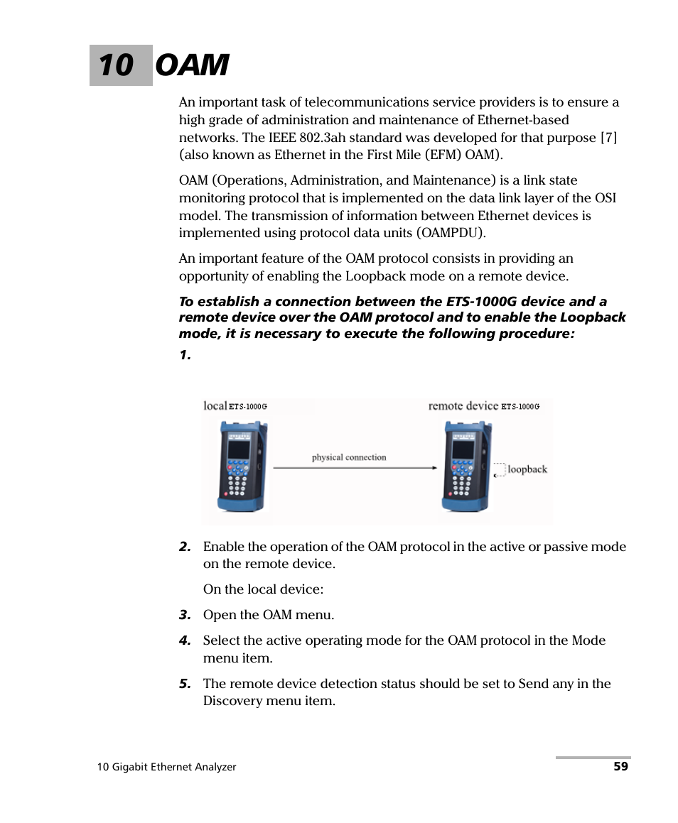 10 oam | EXFO ETS-1000G User Manual | Page 69 / 195