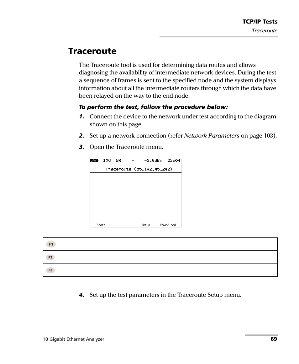 Traceroute | EXFO ETS-1000G User Manual | Page 79 / 195