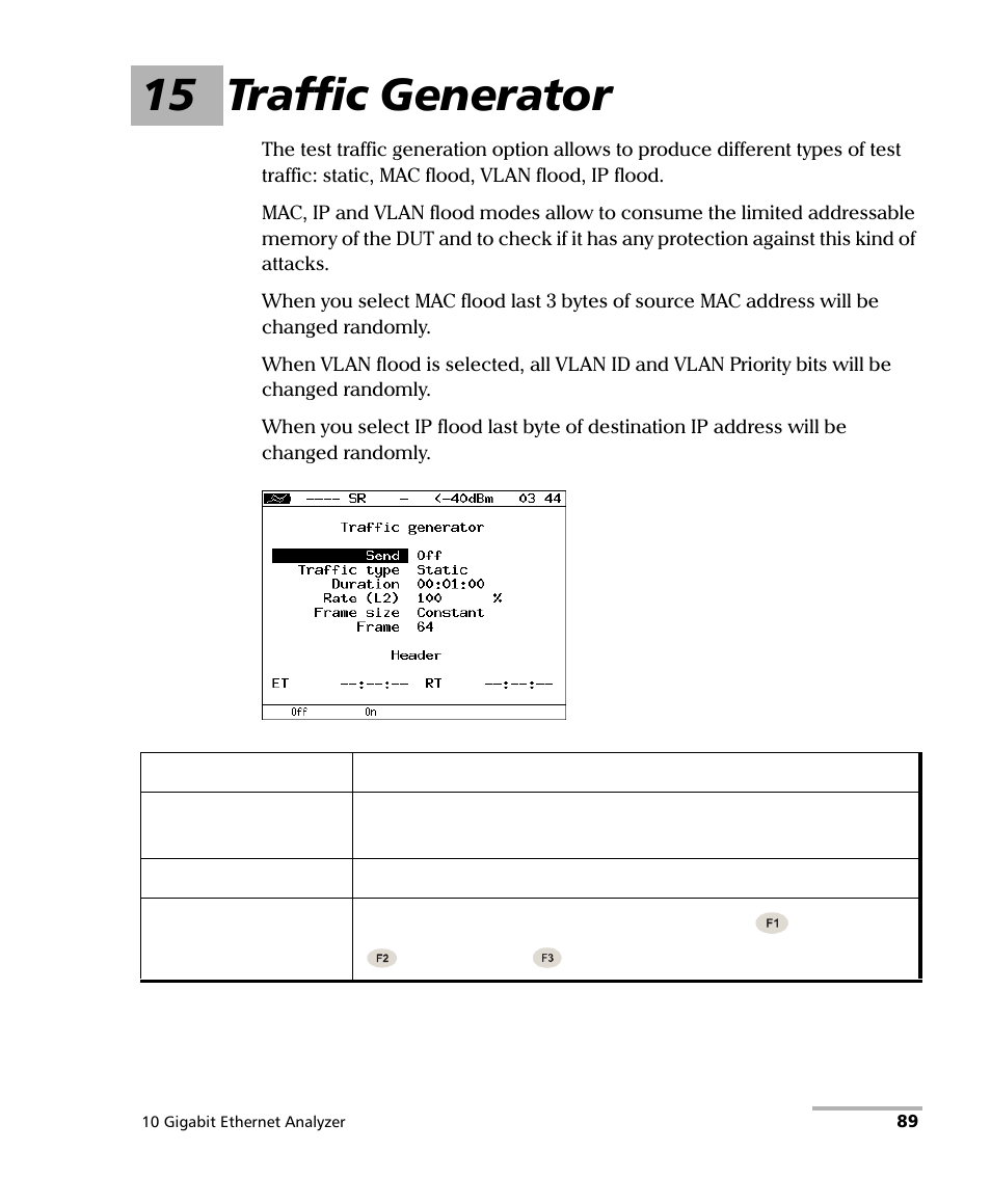 15 traffic generator | EXFO ETS-1000G User Manual | Page 99 / 195