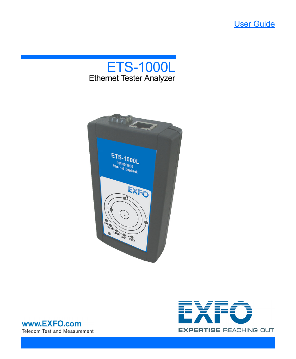 EXFO ETS-1000L User Manual | 47 pages