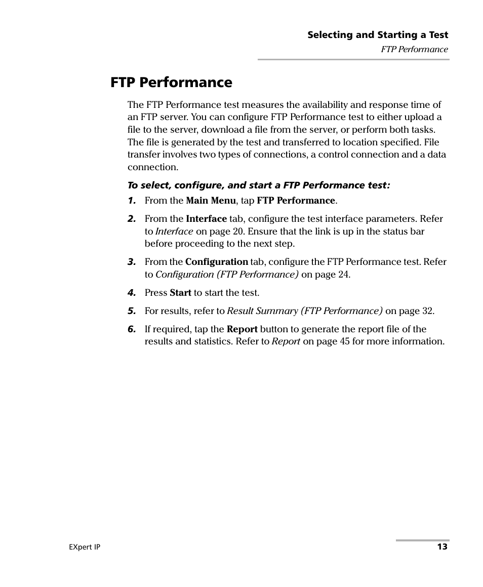 Ftp performance | EXFO EXpert IP Test Tools User Manual | Page 19 / 62