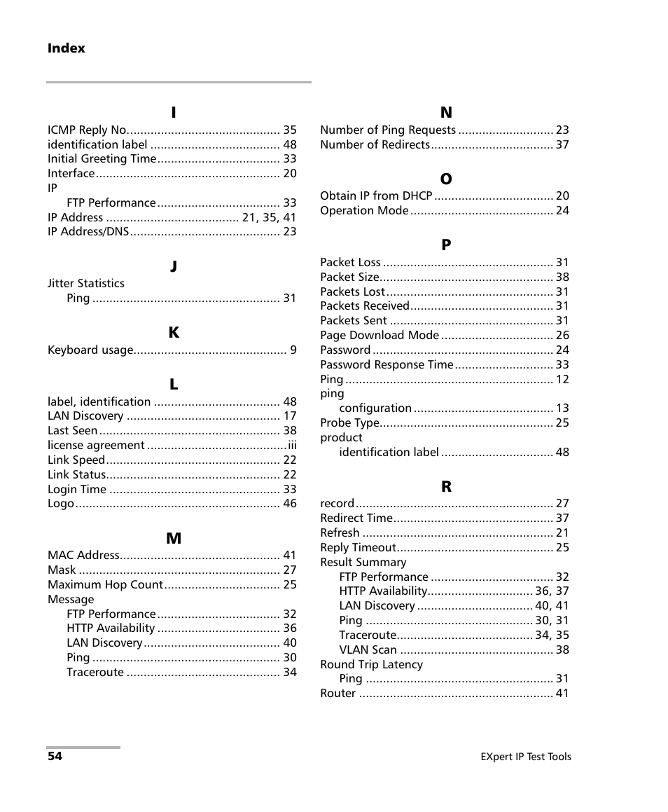 EXFO EXpert IP Test Tools User Manual | Page 60 / 62
