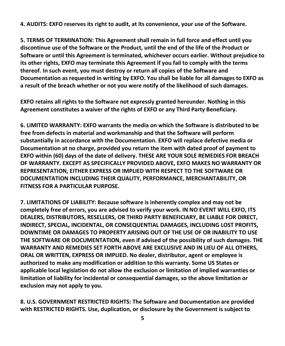 EXFO EXpert IPTV Test Tools (FTB-1 / 2 Pro) User Manual | Page 5 / 82