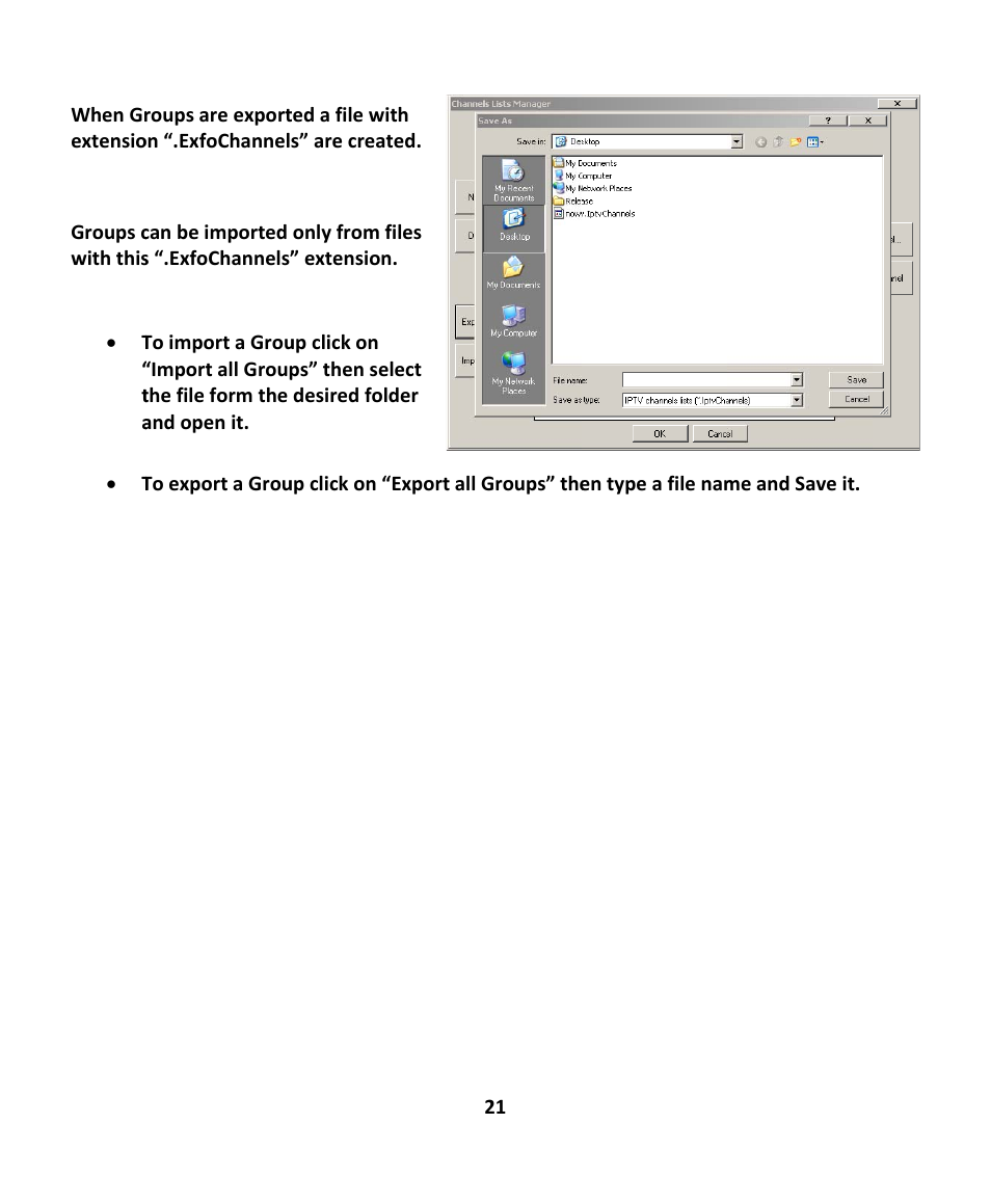 EXFO EXpert IPTV Test Tools (FTB-200v2) User Manual | Page 21 / 82