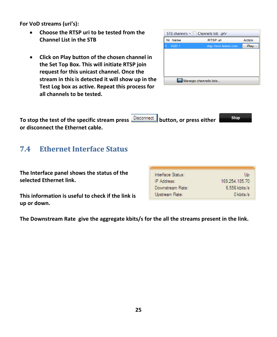 4 ethernet interface status | EXFO EXpert IPTV Test Tools (FTB-200v2) User Manual | Page 25 / 82