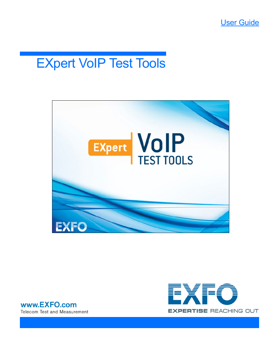 EXFO EXpert VoIP Test Tools User Manual | 107 pages