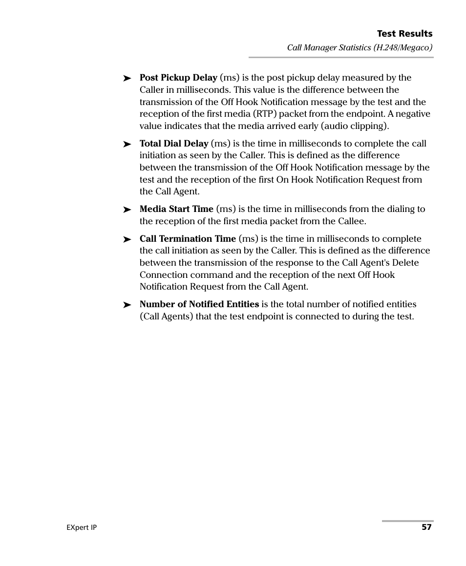 EXFO EXpert VoIP Test Tools User Manual | Page 63 / 107