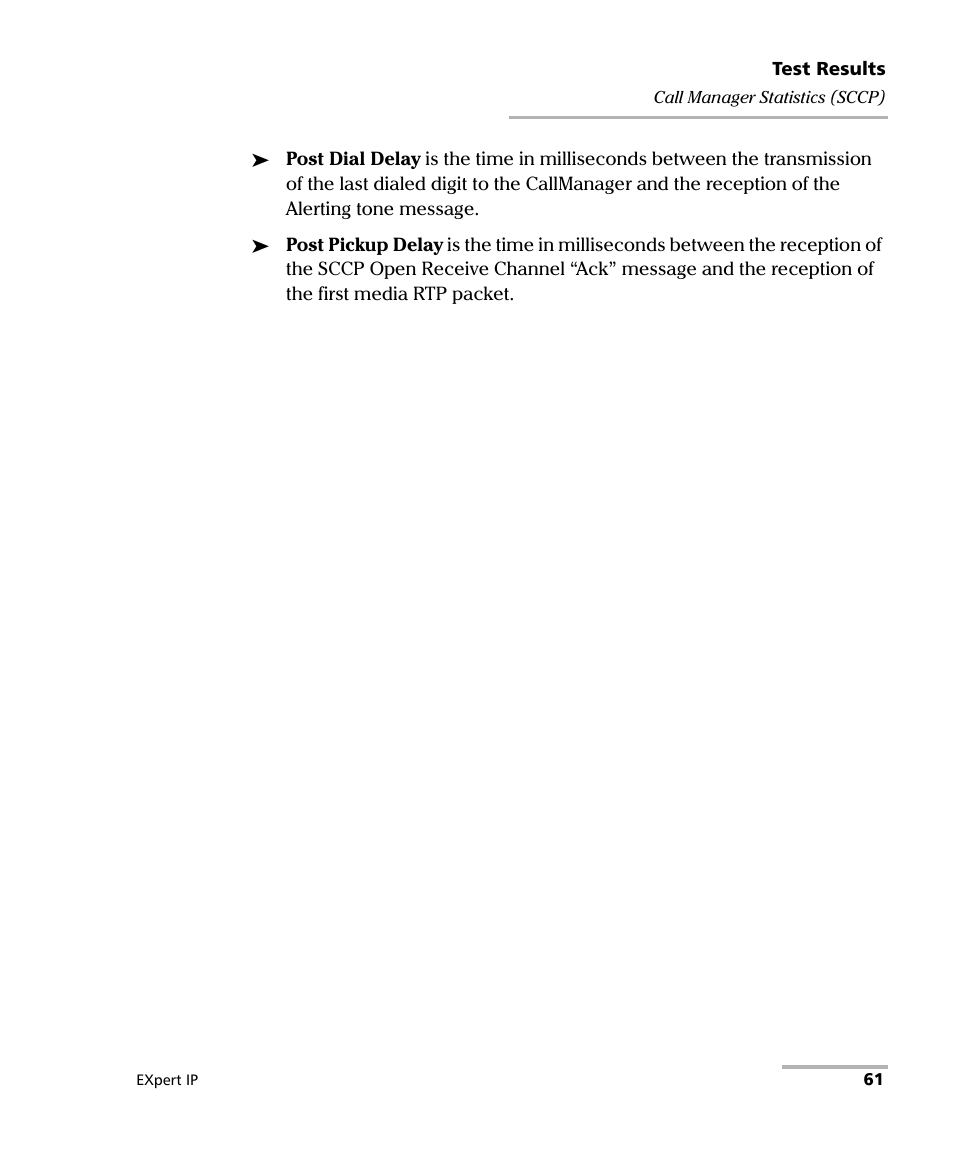EXFO EXpert VoIP Test Tools User Manual | Page 67 / 107