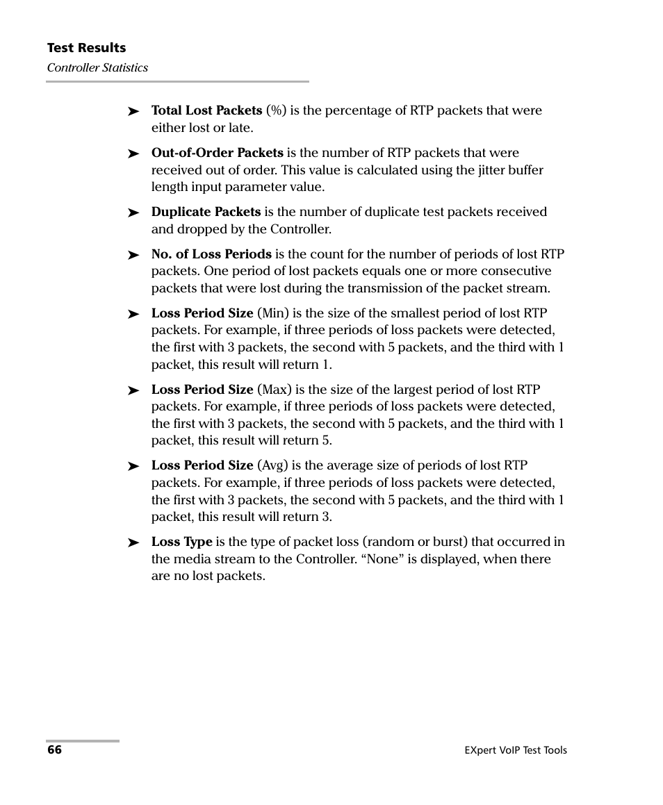 EXFO EXpert VoIP Test Tools User Manual | Page 72 / 107