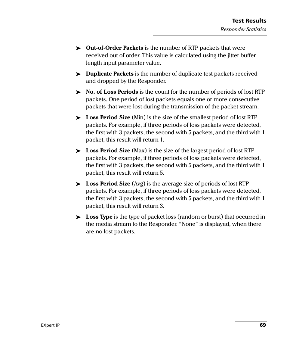 EXFO EXpert VoIP Test Tools User Manual | Page 75 / 107