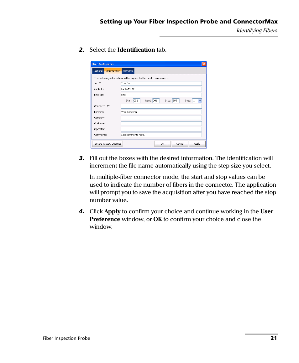 EXFO FIP-400 Fiber Inspection Probe and ConnectorMax User Manual | Page 27 / 78