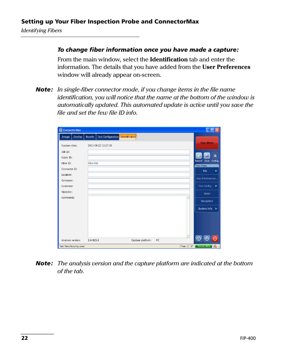 EXFO FIP-400 Fiber Inspection Probe and ConnectorMax User Manual | Page 28 / 78