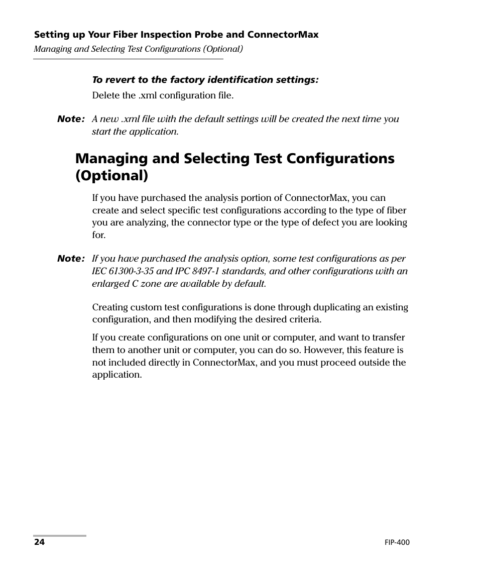 EXFO FIP-400 Fiber Inspection Probe and ConnectorMax User Manual | Page 30 / 78