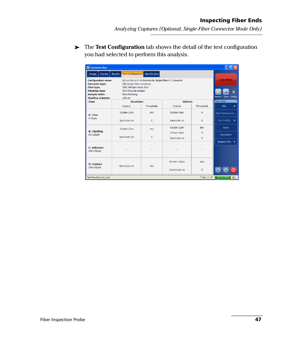 EXFO FIP-400 Fiber Inspection Probe and ConnectorMax User Manual | Page 53 / 78