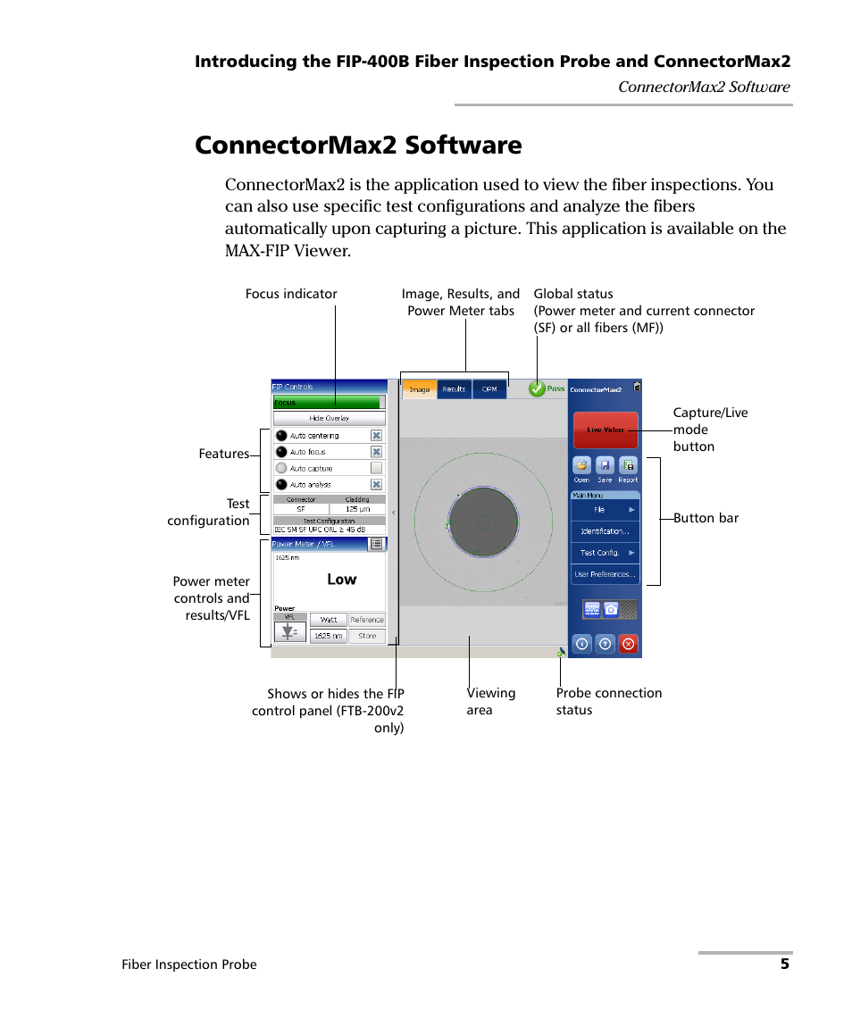 Connectormax2 software | EXFO FIP-400B Fiber Inspection Probe and ConnectorMax2 User Manual | Page 11 / 111