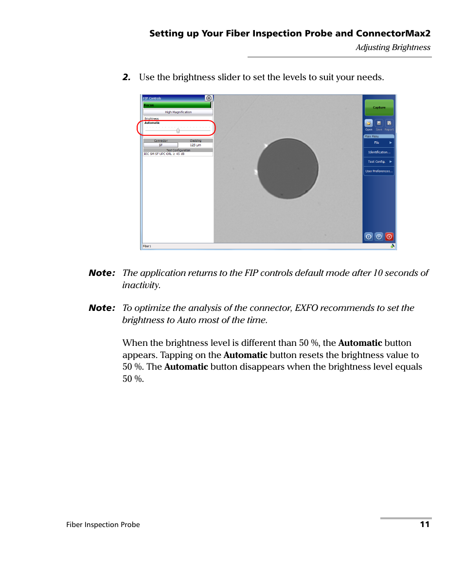 EXFO FIP-400B Fiber Inspection Probe and ConnectorMax2 User Manual | Page 17 / 111