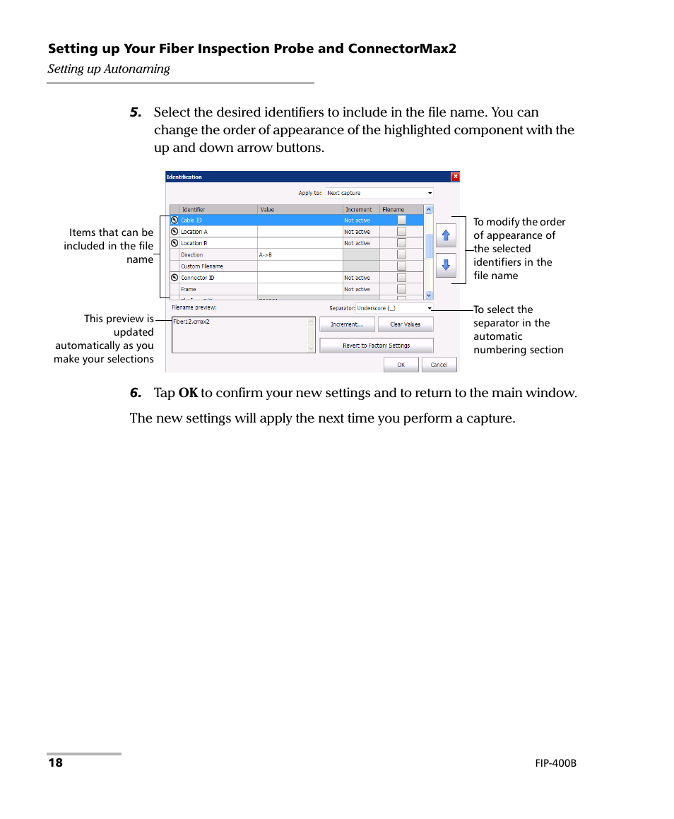 EXFO FIP-400B Fiber Inspection Probe and ConnectorMax2 User Manual | Page 24 / 111