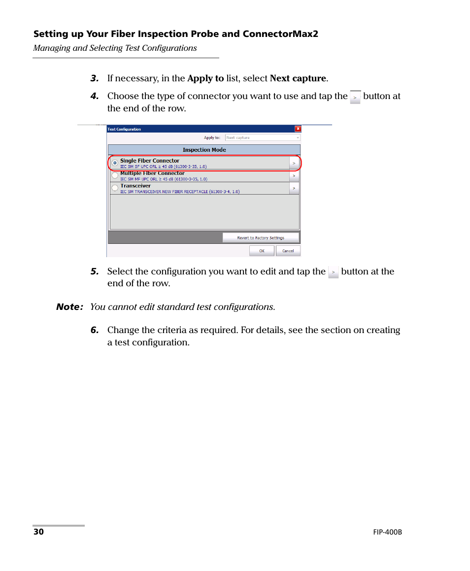 EXFO FIP-400B Fiber Inspection Probe and ConnectorMax2 User Manual | Page 36 / 111