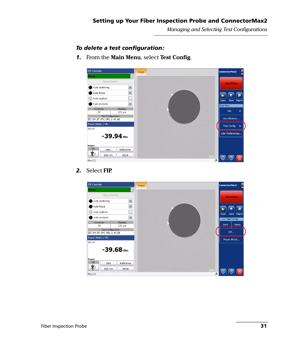 EXFO FIP-400B Fiber Inspection Probe and ConnectorMax2 User Manual | Page 37 / 111