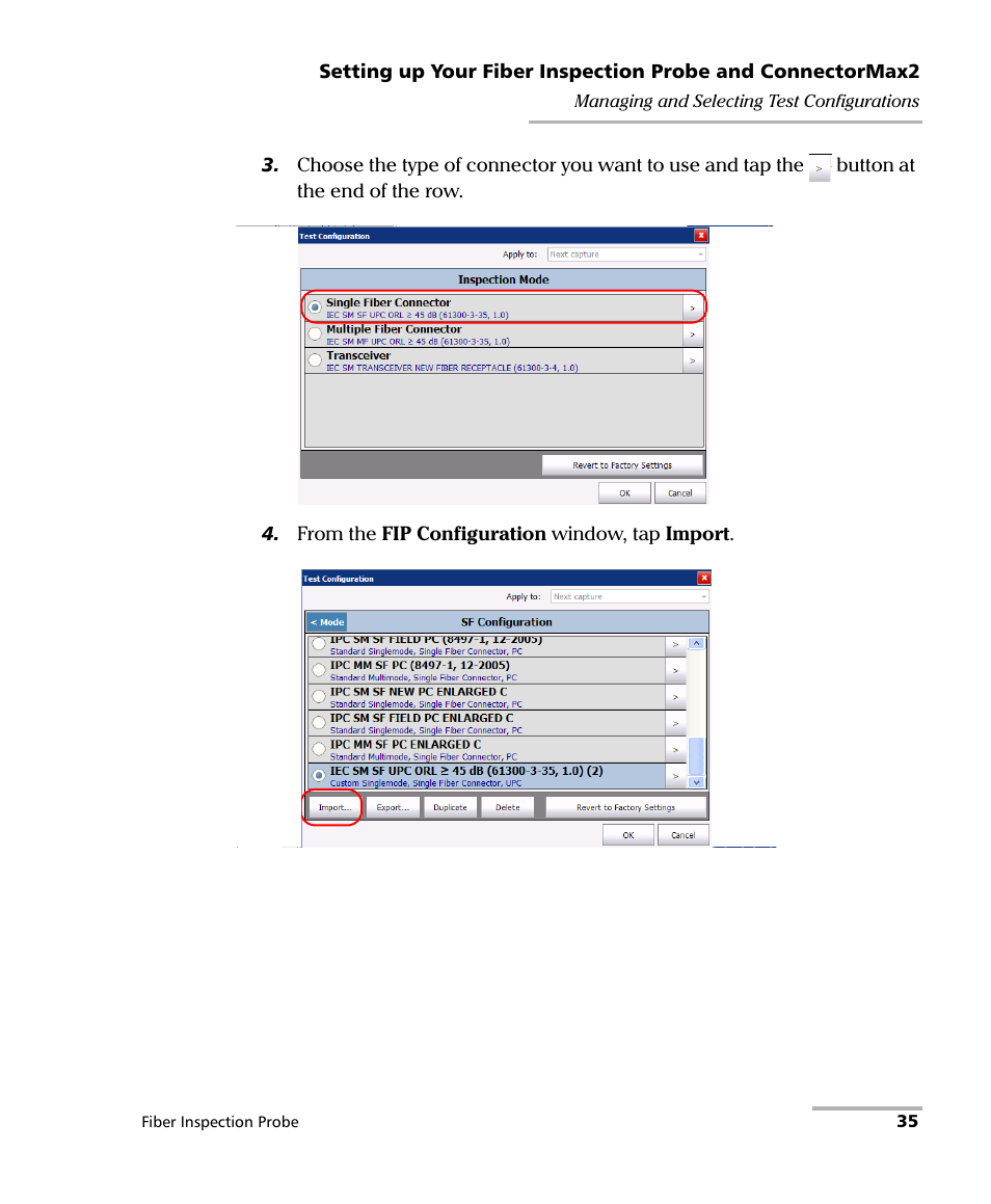 EXFO FIP-400B Fiber Inspection Probe and ConnectorMax2 User Manual | Page 41 / 111