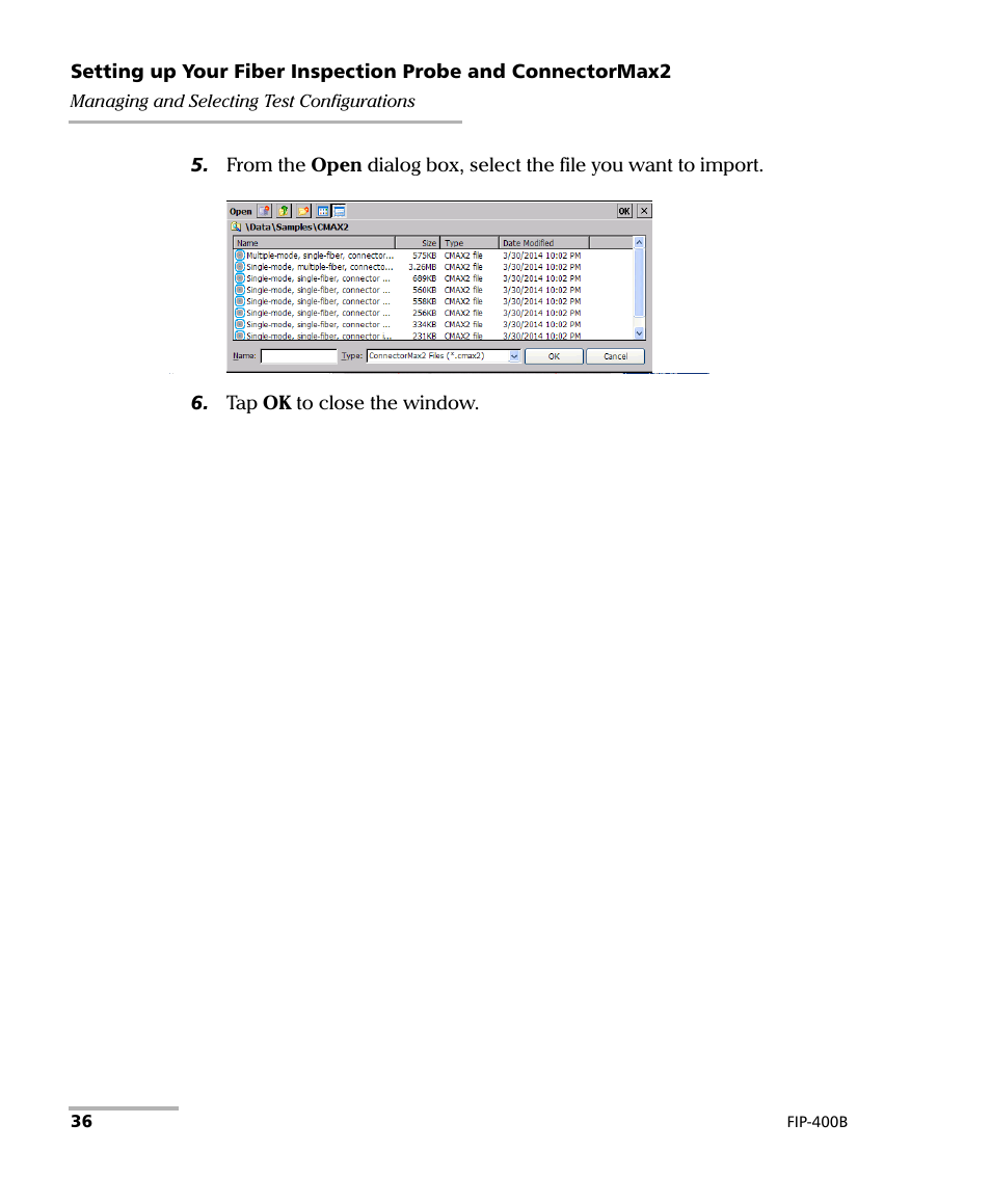 EXFO FIP-400B Fiber Inspection Probe and ConnectorMax2 User Manual | Page 42 / 111