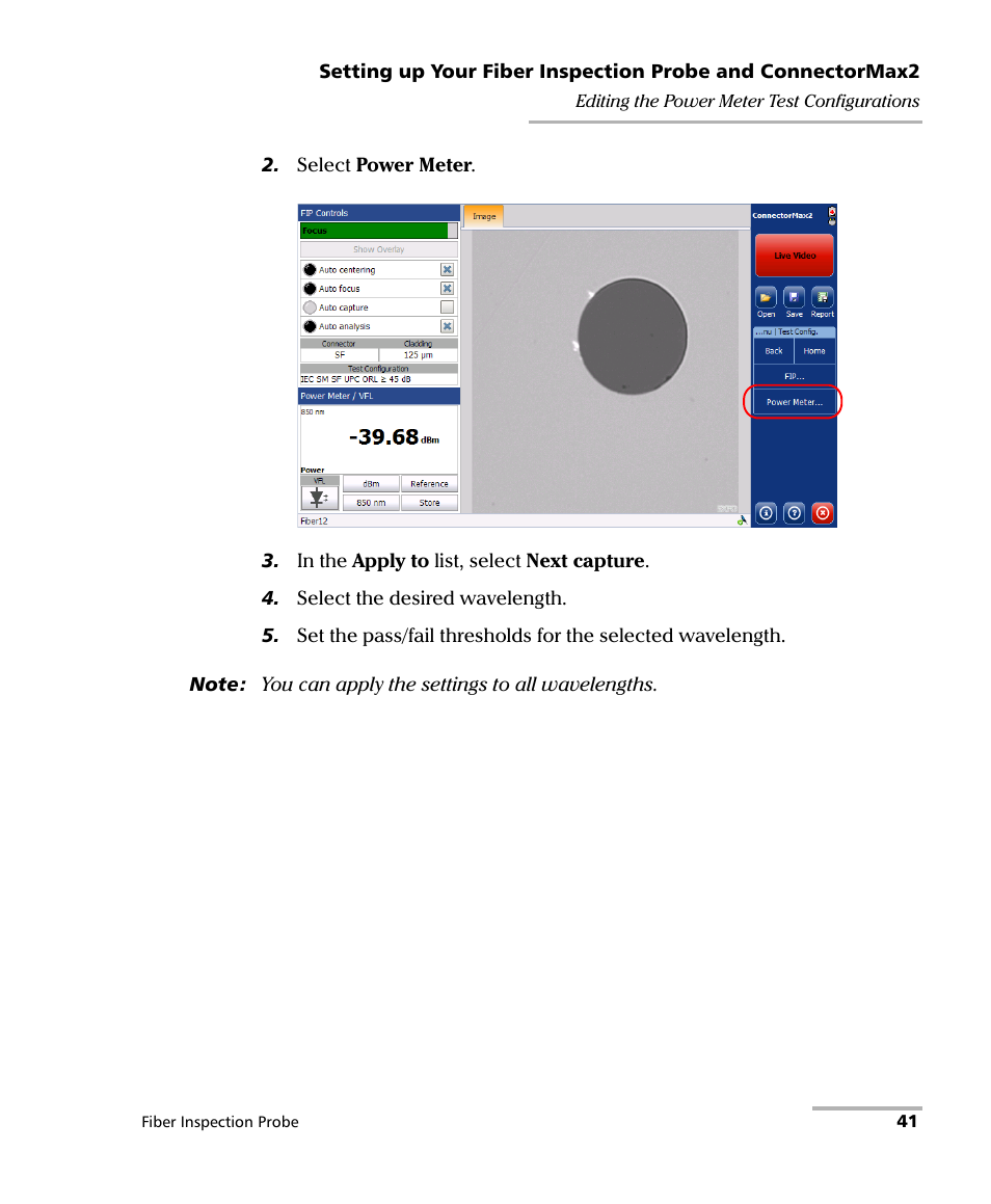 EXFO FIP-400B Fiber Inspection Probe and ConnectorMax2 User Manual | Page 47 / 111