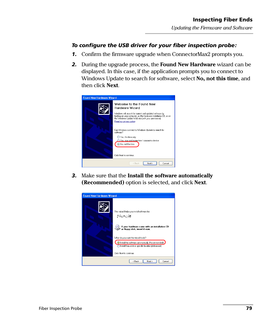EXFO FIP-400B Fiber Inspection Probe and ConnectorMax2 User Manual | Page 85 / 111