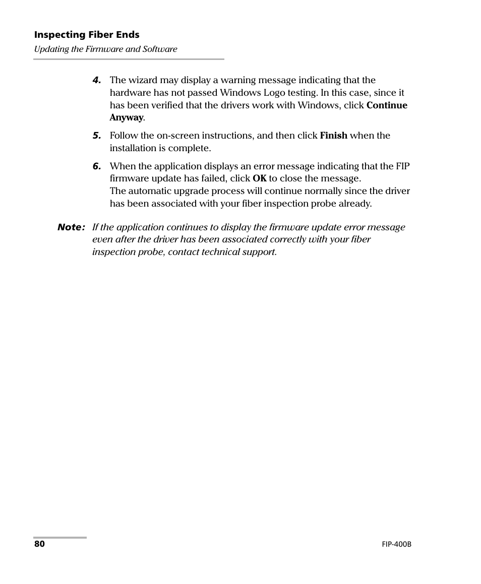 EXFO FIP-400B Fiber Inspection Probe and ConnectorMax2 User Manual | Page 86 / 111
