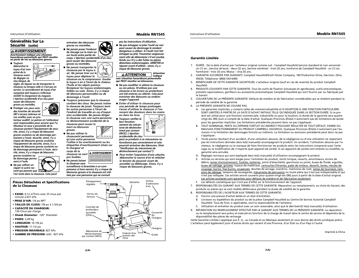 Campbell Hausfeld RN164500 User Manual | Page 10 / 12