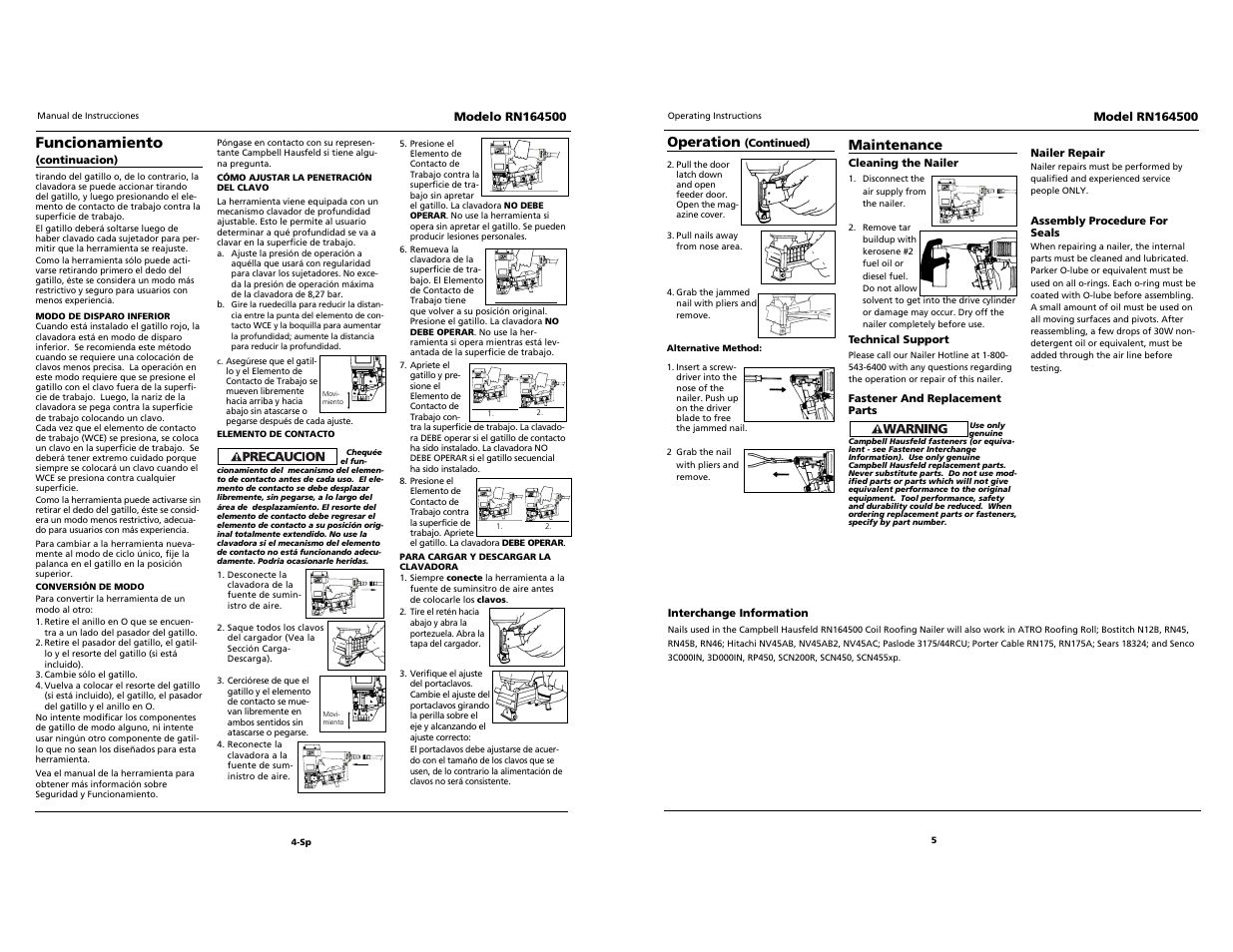 Campbell Hausfeld RN164500 User Manual | Page 5 / 12