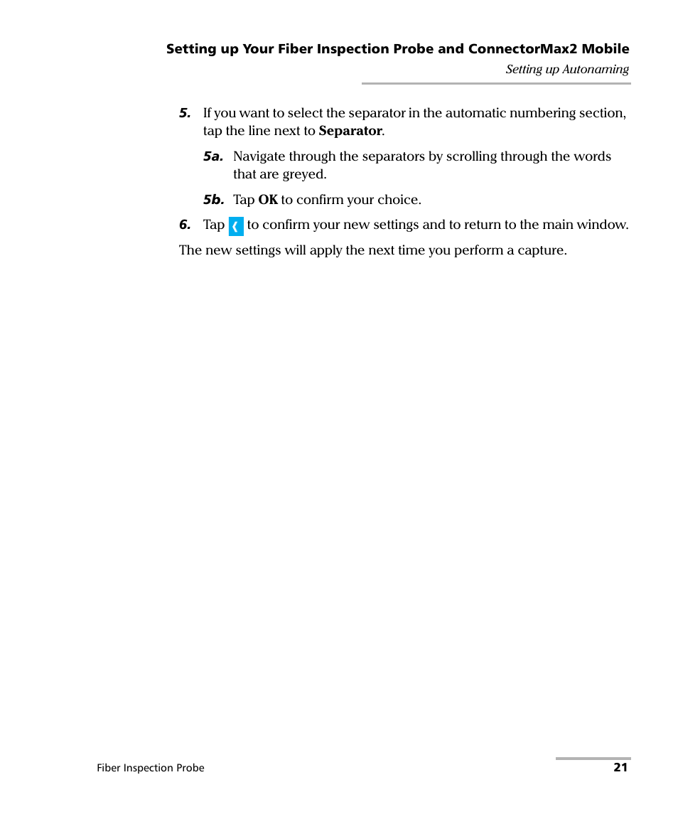 EXFO FIP-425B/435B Fiber Inspection Probe and ConnectorMax2 Mobile User Manual | Page 29 / 103