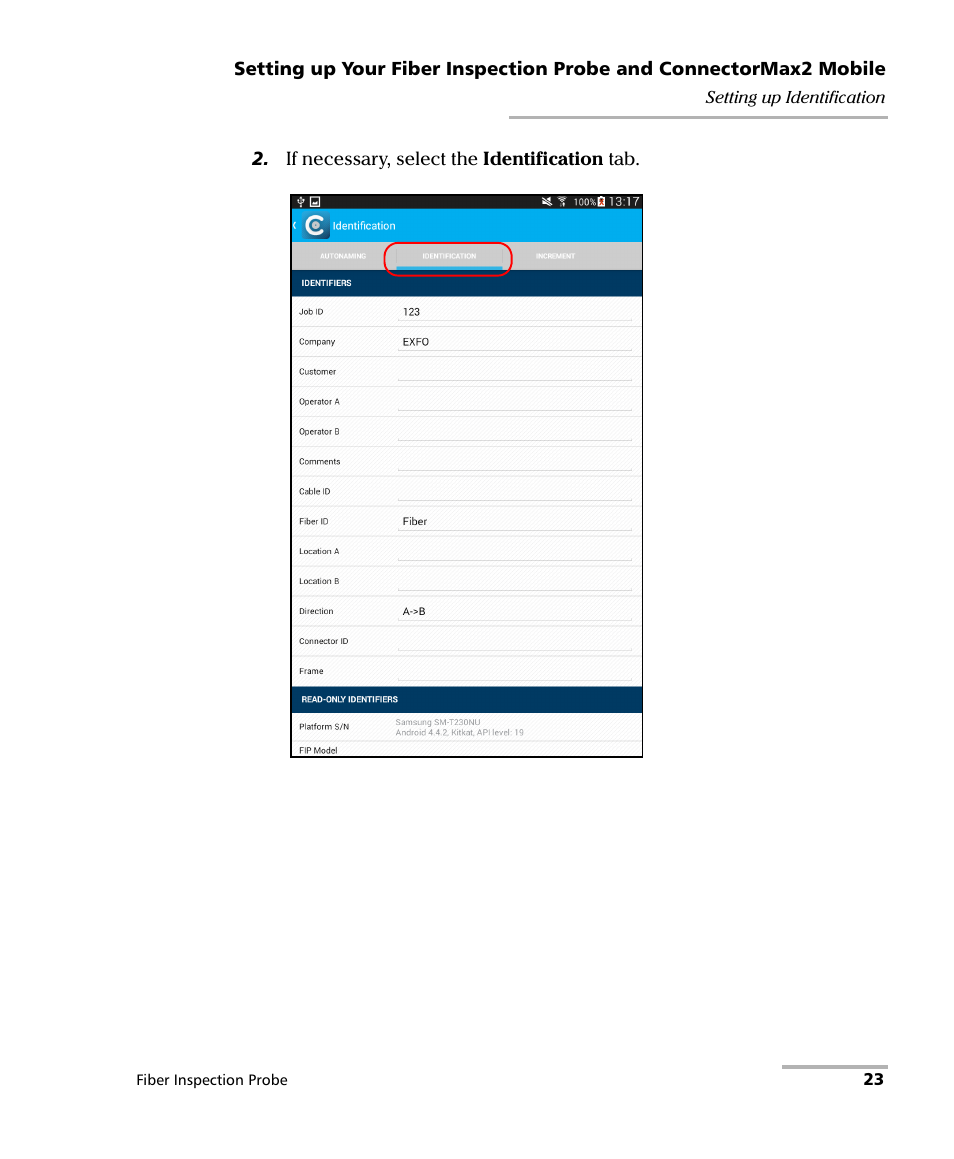 EXFO FIP-425B/435B Fiber Inspection Probe and ConnectorMax2 Mobile User Manual | Page 31 / 103