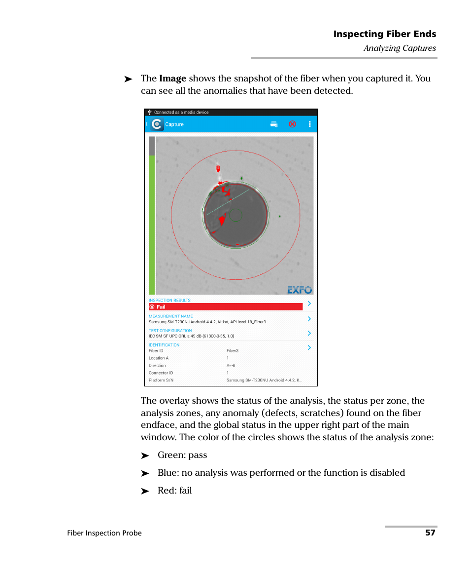 EXFO FIP-425B/435B Fiber Inspection Probe and ConnectorMax2 Mobile User Manual | Page 65 / 103