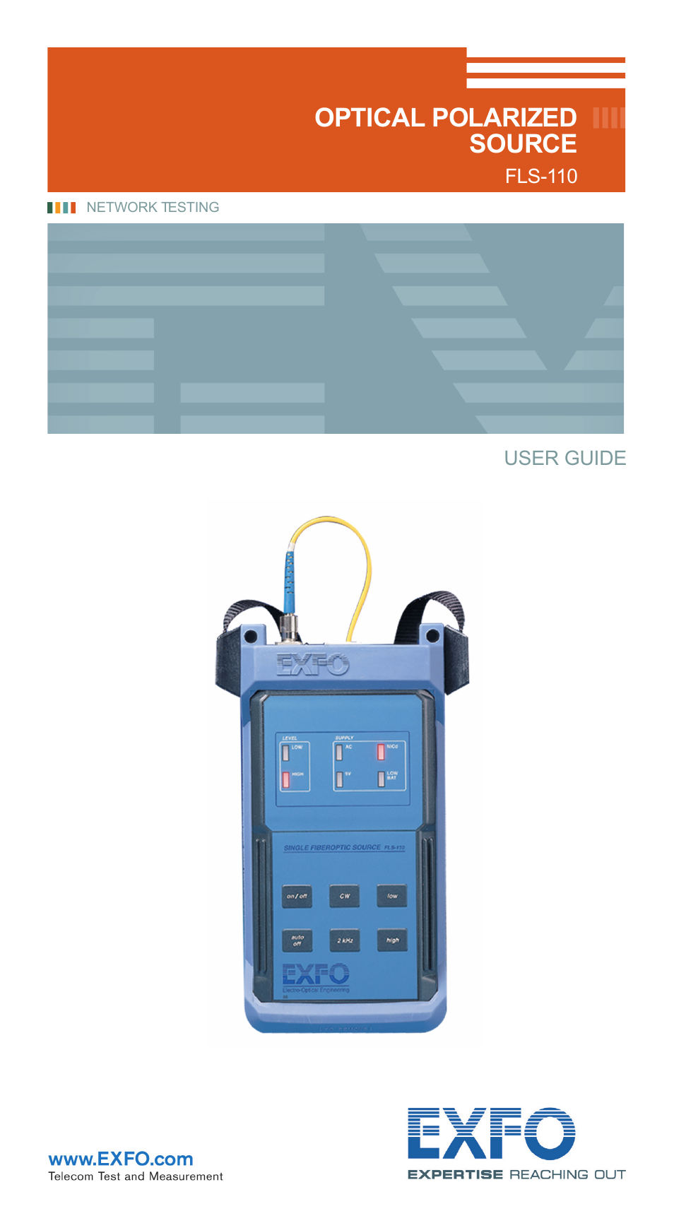 EXFO FLS-110 Optical Polarized Source User Manual | 18 pages