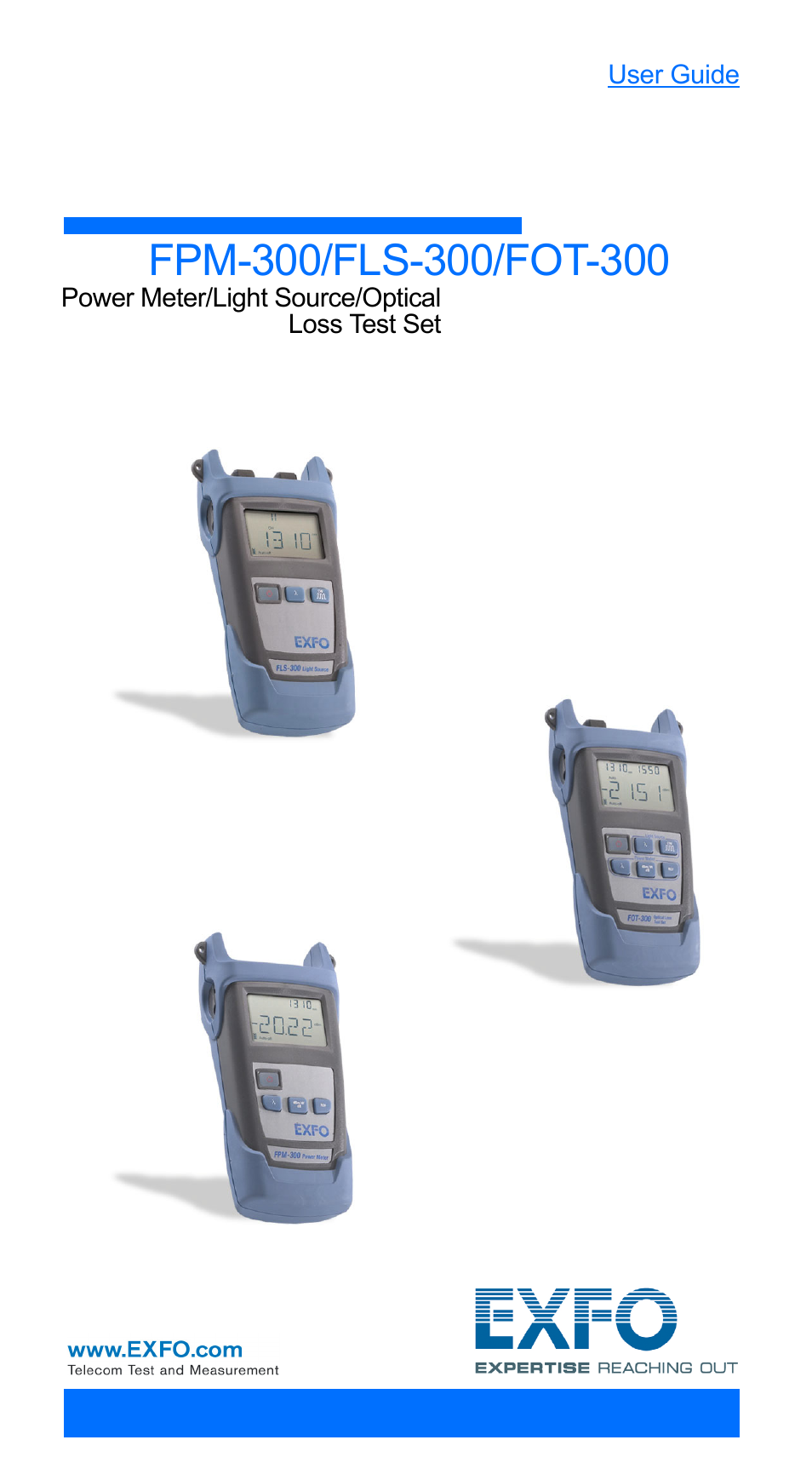 EXFO FPM-300 Power Meter User Manual | 40 pages