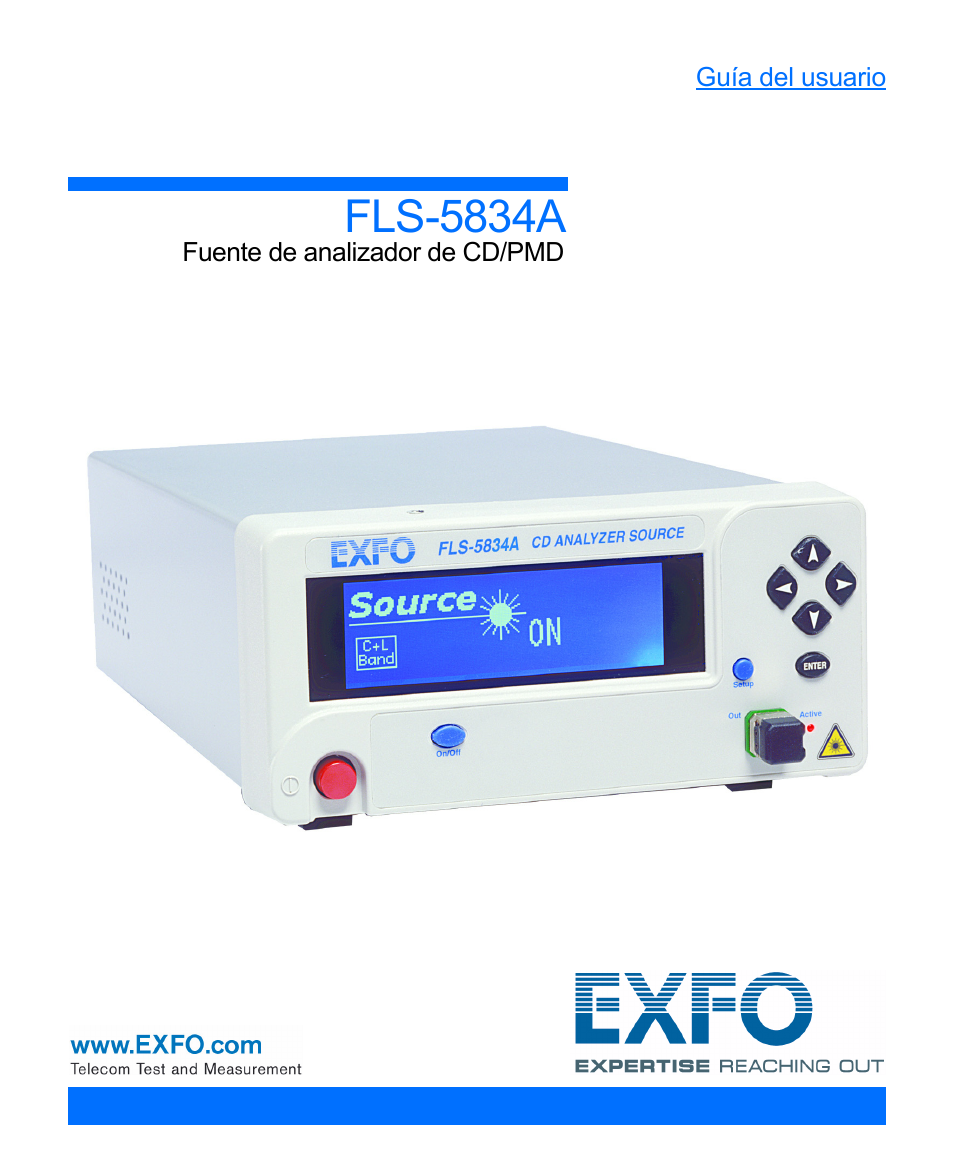 EXFO FLS-5800 CD/PMD Analyzer Source User Manual | 106 pages