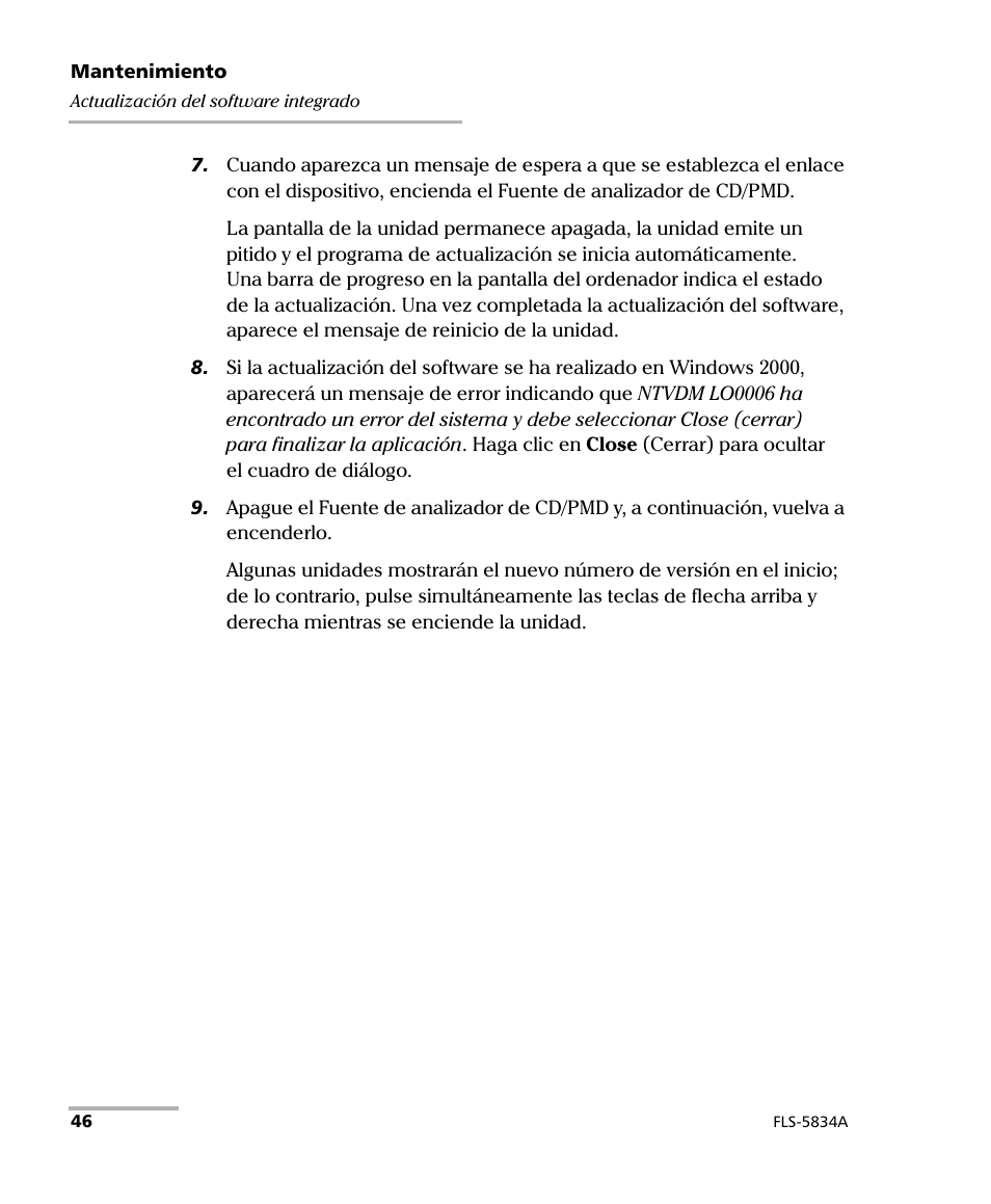 EXFO FLS-5800 CD/PMD Analyzer Source User Manual | Page 52 / 106