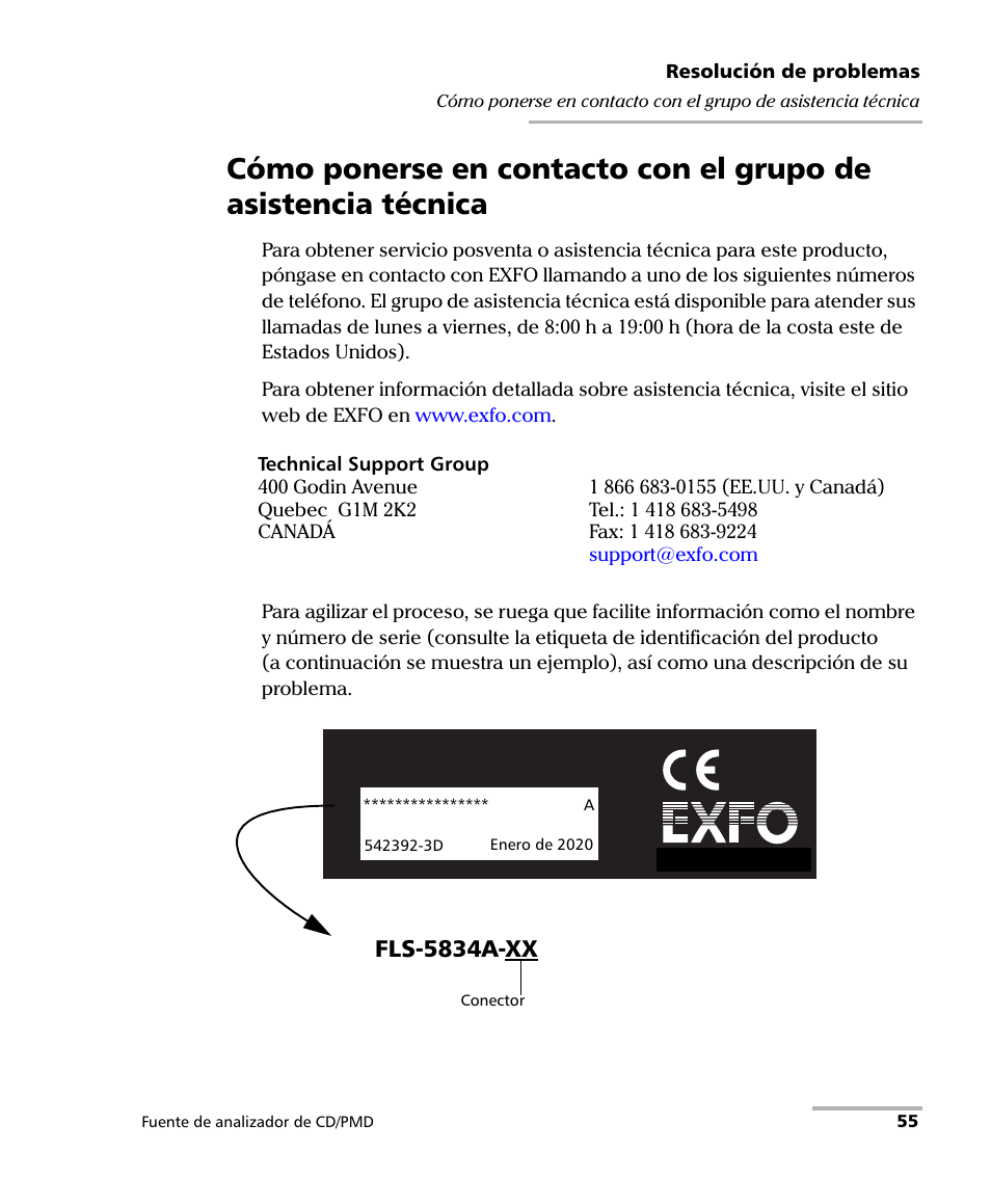 Fls-5834a-xx | EXFO FLS-5800 CD/PMD Analyzer Source User Manual | Page 61 / 106