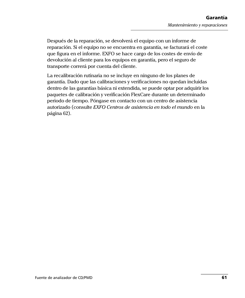 EXFO FLS-5800 CD/PMD Analyzer Source User Manual | Page 67 / 106