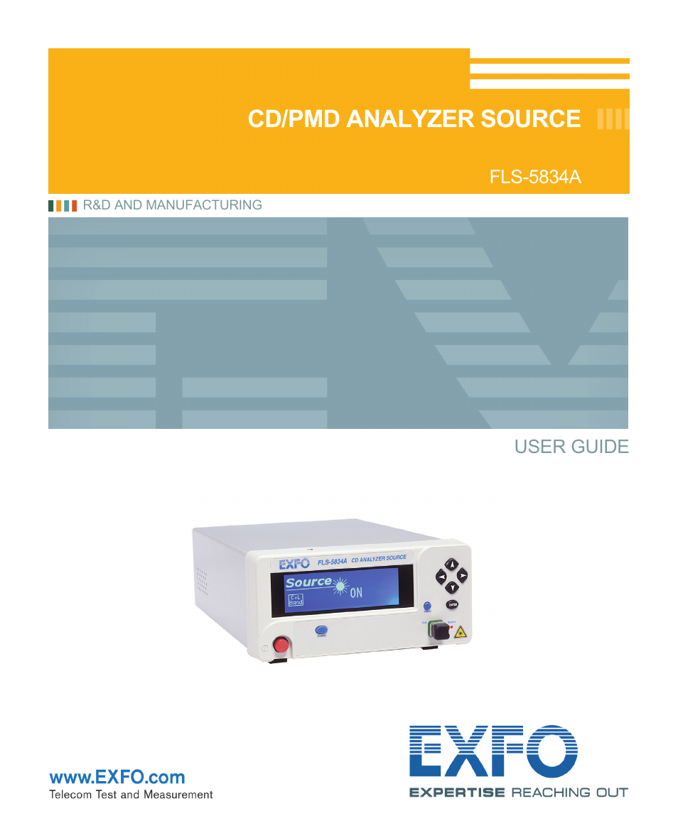 EXFO FLS-5800 CD/PMD Analyzer Source User Manual | 98 pages