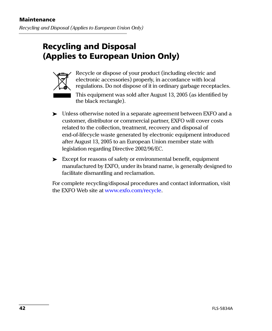 EXFO FLS-5800 CD/PMD Analyzer Source User Manual | Page 48 / 98