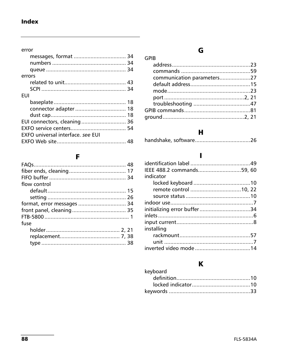 EXFO FLS-5800 CD/PMD Analyzer Source User Manual | Page 94 / 98