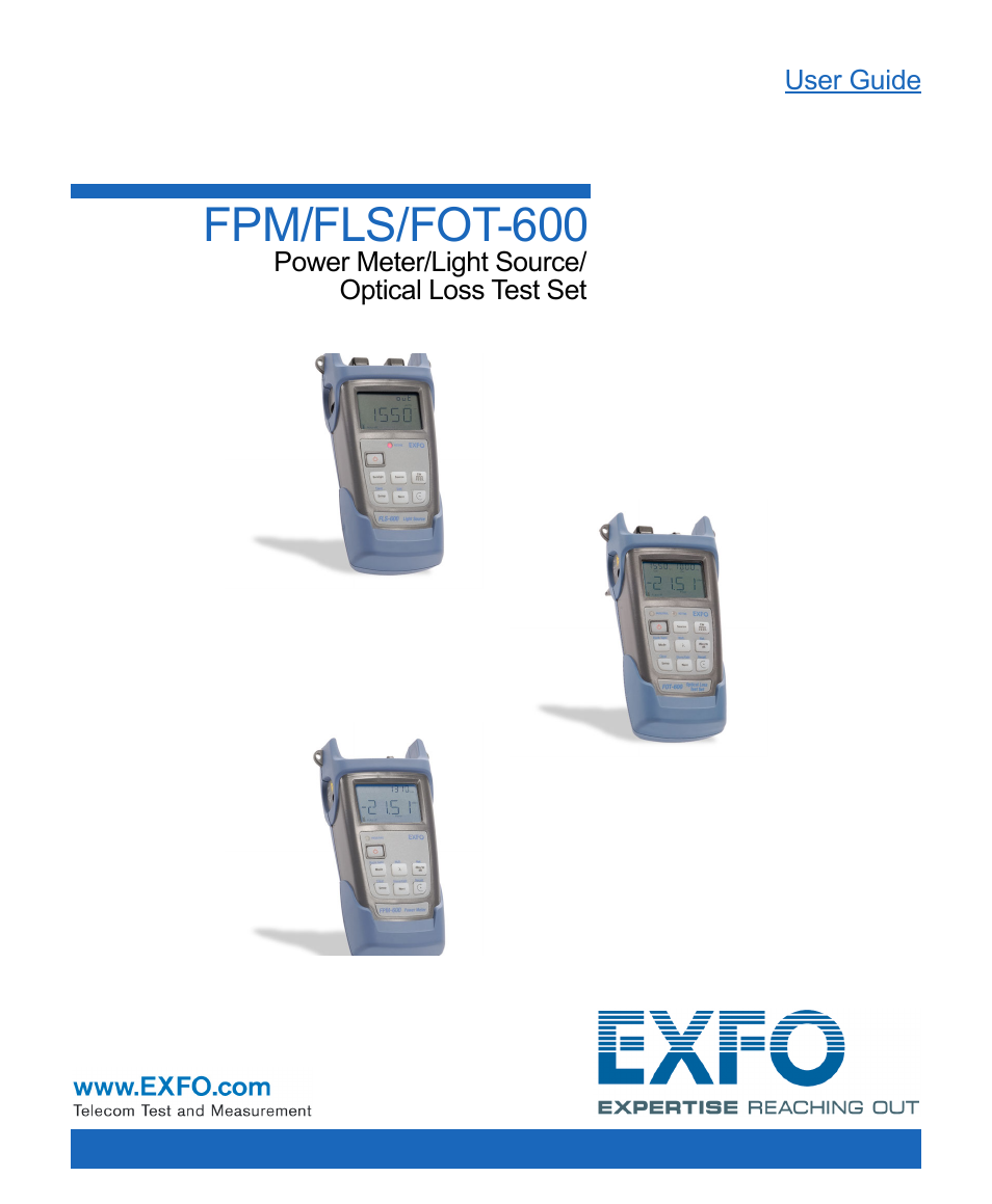 EXFO FPM-600 Power Meter User Manual | 79 pages