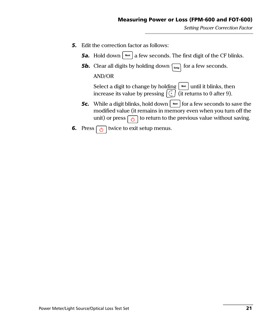 EXFO FPM-600 Power Meter User Manual | Page 27 / 79
