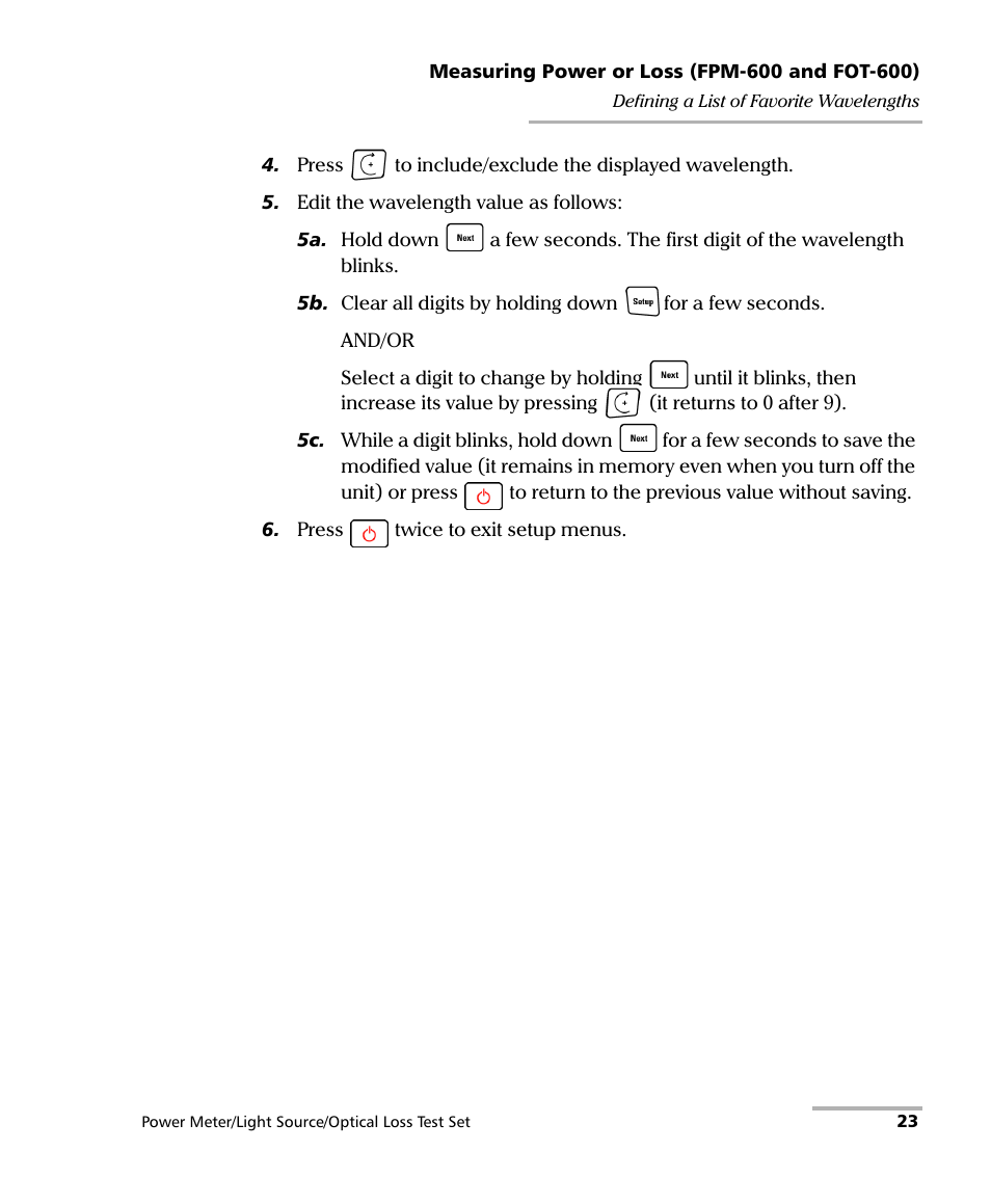 EXFO FPM-600 Power Meter User Manual | Page 29 / 79