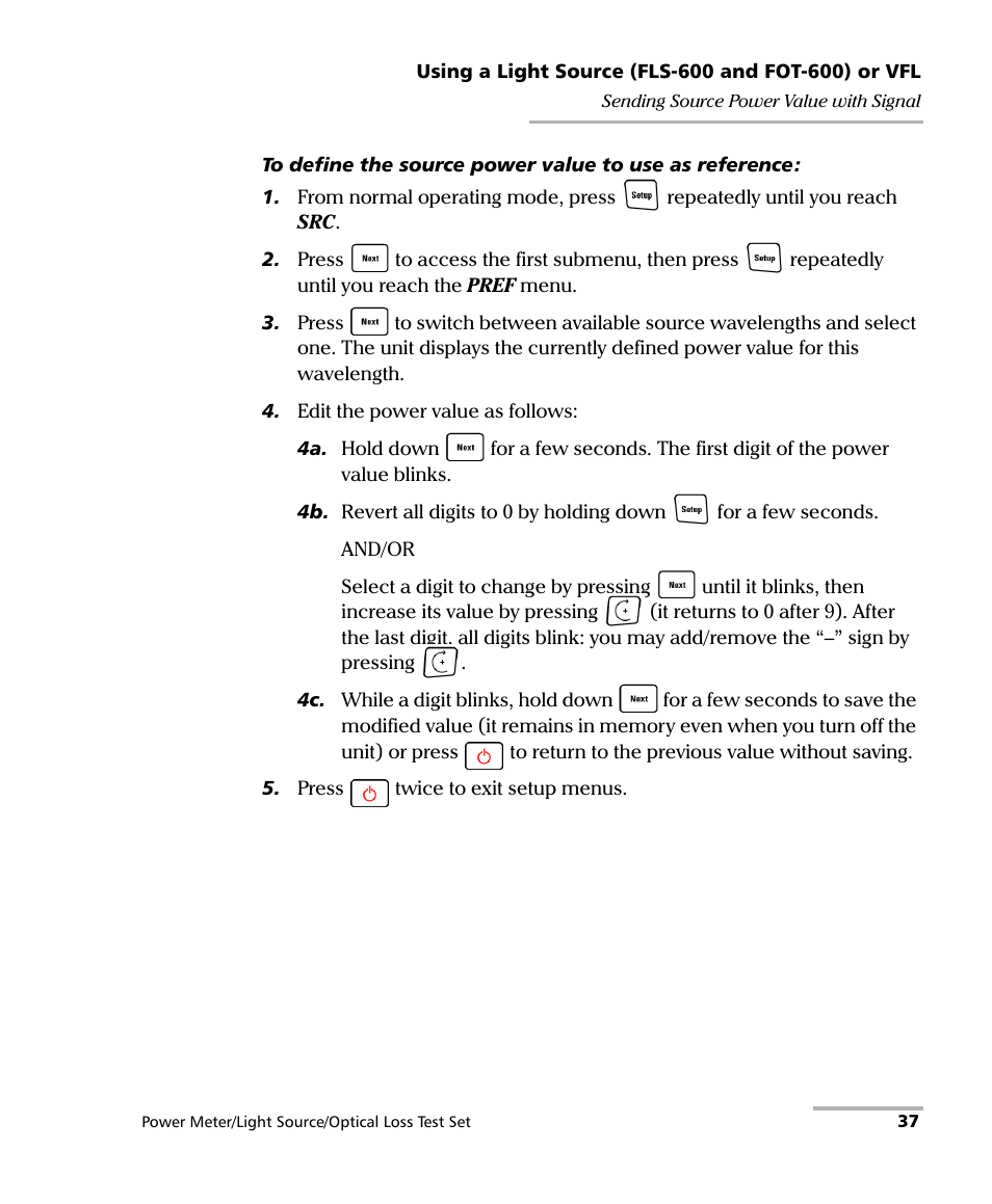 EXFO FPM-600 Power Meter User Manual | Page 43 / 79